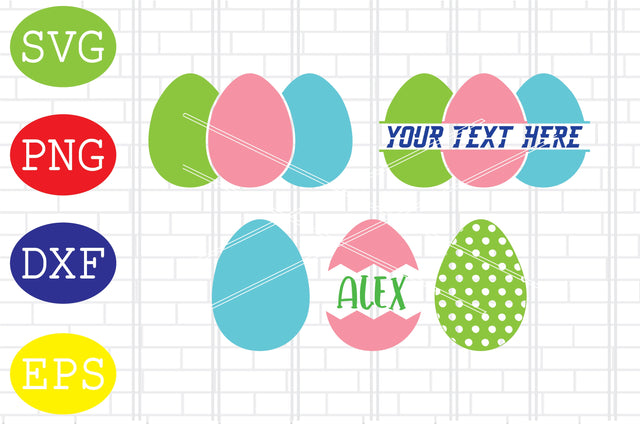Eggs Easter Bundle Svg, Easter Bunny Svg, Happy Easter Svg, Png, Eps, Dxf Files SVG DigitalSvgFiles 