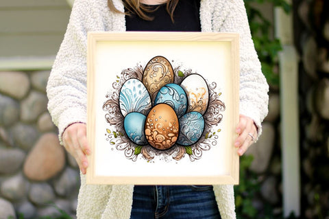 Eggs Easter Day Sublimation single Clipart Bundle Sublimation Regulrcrative 