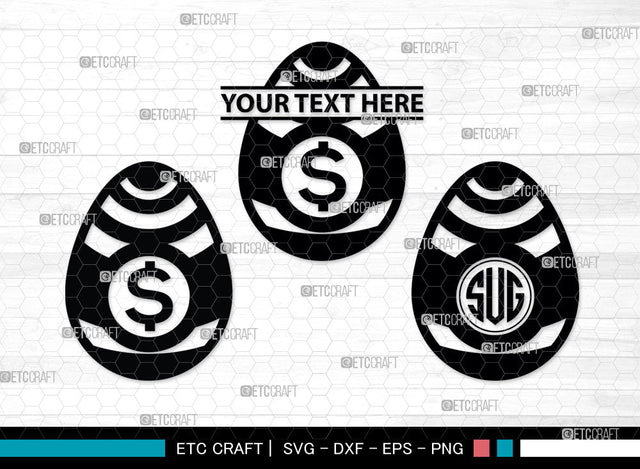 Eggs Monogram, Eggs Silhouette, Pattern Eggs SVG, Chevron Pattern Eggs Svg, Egg Shape Svg, Dot Pattern Eggs Svg, Pattern Eggs Svg, SB00002 SVG ETC Craft 