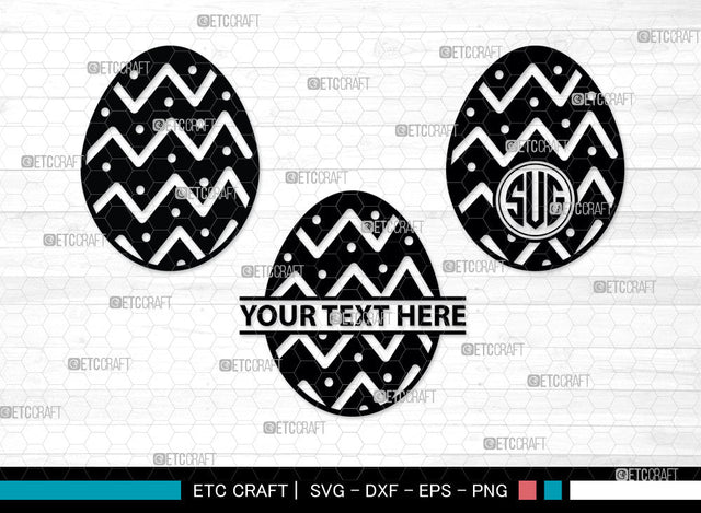 Eggs Monogram, Eggs Silhouette, Pattern Eggs SVG, Chevron Pattern Eggs Svg, Egg Shape Svg, Dot Pattern Eggs Svg, Pattern Eggs Svg, SB00002 SVG ETC Craft 