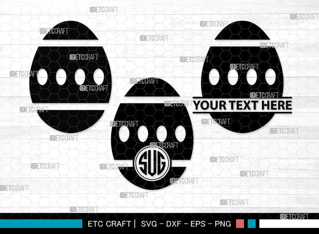 Eggs Monogram, Eggs Silhouette, Pattern Eggs SVG, Chevron Pattern Eggs Svg, Egg Shape Svg, Dot Pattern Eggs Svg, Pattern Eggs Svg, SB00002 SVG ETC Craft 