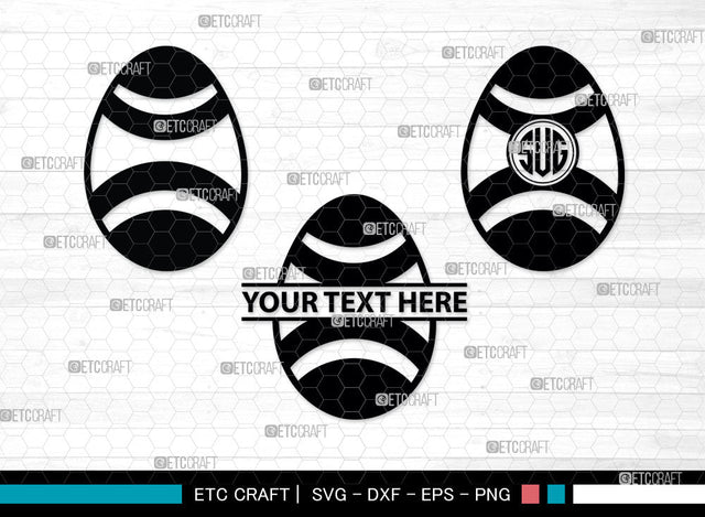 Eggs Monogram, Eggs Silhouette, Pattern Eggs SVG, Chevron Pattern Eggs Svg, Egg Shape Svg, Dot Pattern Eggs Svg, Pattern Eggs Svg, SB00002 SVG ETC Craft 