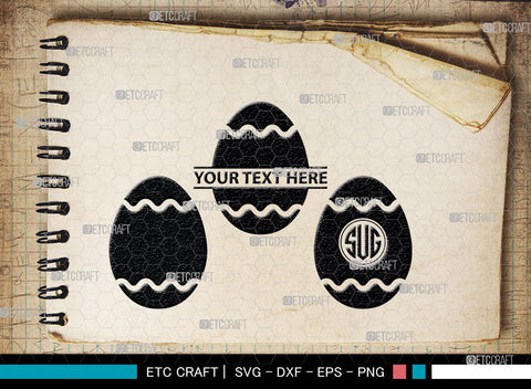 Eggs Monogram, Eggs Silhouette, Pattern Eggs SVG, Chevron Pattern Eggs Svg, Egg Shape Svg, Dot Pattern Eggs Svg, Pattern Eggs Svg, SB00002 SVG ETC Craft 