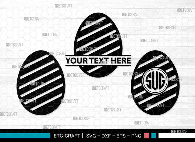 Eggs Monogram, Eggs Silhouette, Pattern Eggs SVG, Chevron Pattern Eggs Svg, Egg Shape Svg, Dot Pattern Eggs Svg, Pattern Eggs Svg, SB00002 SVG ETC Craft 