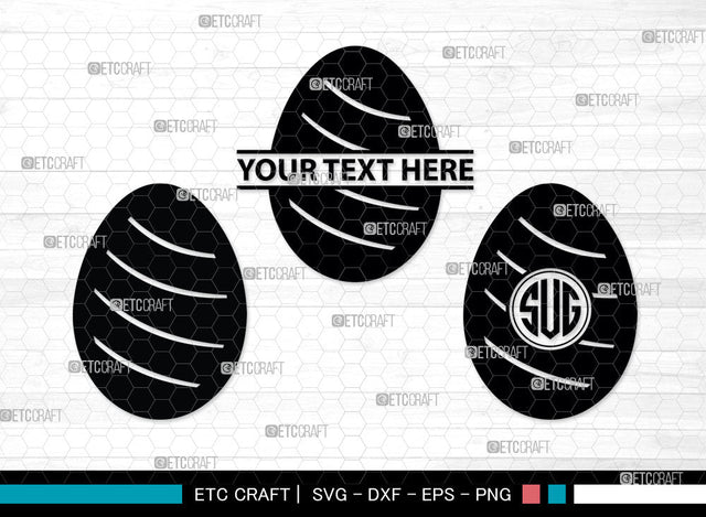 Eggs Monogram, Eggs Silhouette, Pattern Eggs SVG, Chevron Pattern Eggs Svg, Egg Shape Svg, Dot Pattern Eggs Svg, Pattern Eggs Svg, SB00002 SVG ETC Craft 