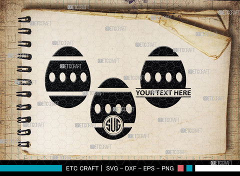 Eggs Monogram, Eggs Silhouette, Pattern Eggs SVG, Chevron Pattern Eggs Svg, Egg Shape Svg, Dot Pattern Eggs Svg, Pattern Eggs Svg, SB00002 SVG ETC Craft 