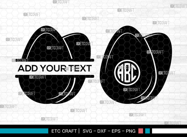 Eggs Monogram SVG, Circle Monogram, Egg Icon Svg, Cracked Egg Svg, Fried Egg Svg, Broken Egg Svg, Eggs Bundle SVG ETC Craft 