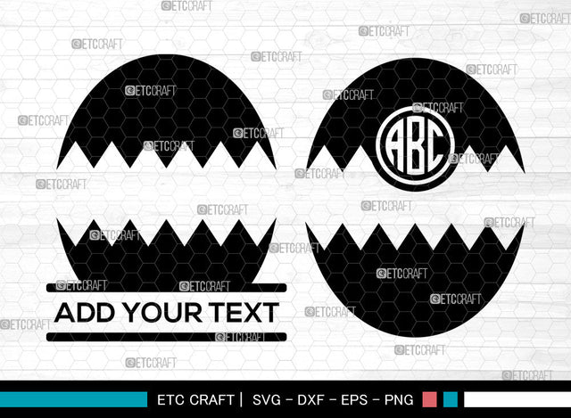 Eggs Monogram SVG, Circle Monogram, Egg Icon Svg, Cracked Egg Svg, Fried Egg Svg, Broken Egg Svg, Eggs Bundle SVG ETC Craft 