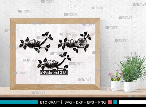 Eggs Nest Monogram, Eggs Nest Silhouette, Eggs Nest SVG, Eggs Bird Svg, Nest Svg, Nest And Eggs Svg, Bird Nest Svg, SB00496 SVG ETC Craft 