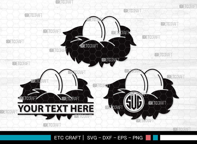 Eggs Nest Monogram SVG | Egg Svg | Nest Svg | Birds Eggs Svg | Eggs Bird Svg | Eggs Nest Silhouette SVG ETC Craft 