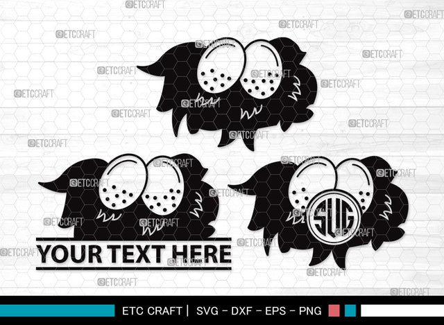 Eggs Nest Monogram SVG | Egg Svg | Nest Svg | Birds Eggs Svg | Eggs Bird Svg | Eggs Nest Silhouette SVG ETC Craft 