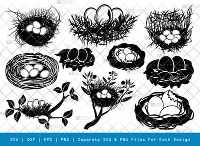 Eggs Nest SVG Cut Files | Eggs Nest Silhouette | Eggs Bird Svg | Nest Svg | Nest And Eggs Svg | Bird Nest Svg | Eggs Nest Bundle SVG ETC Craft 