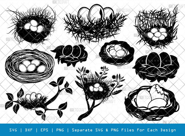 Eggs Nest SVG Cut Files | Eggs Nest Silhouette | Eggs Bird Svg | Nest Svg | Nest And Eggs Svg | Bird Nest Svg | Eggs Nest Bundle SVG ETC Craft 