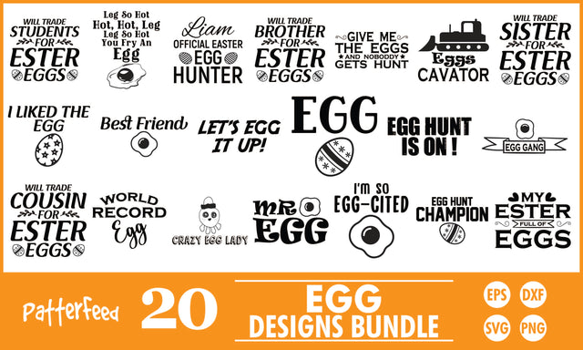 Eggs SVG Designs Bundle SVG PatternFeed8 
