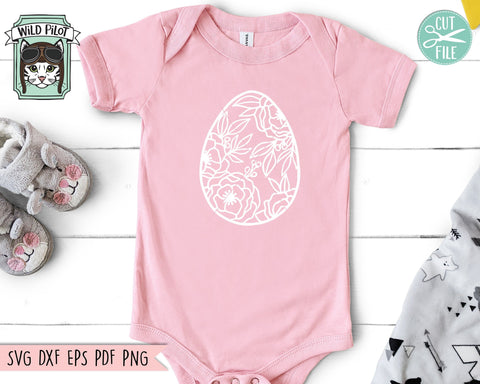 Eggs SVG File, Easter eggs SVG File, Eggs Cut File, Floral Eggs SVG, Easter Egg With Flowers SVG, Egg Leaves SVG SVG Wild Pilot 