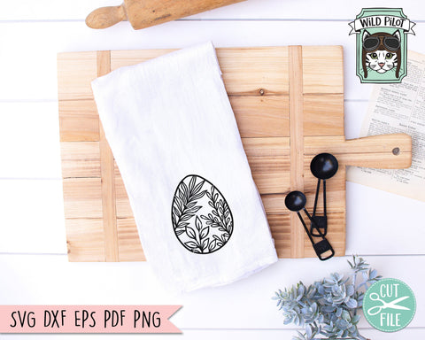 Eggs SVG File, Easter eggs SVG File, Eggs Cut File, Floral Eggs SVG, Easter Egg With Flowers SVG, Egg Leaves SVG SVG Wild Pilot 