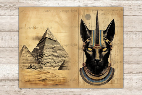 Egypt Junk Journal Pages | Printable Scrapbook Paper Set SVG GlamArtZhanna 