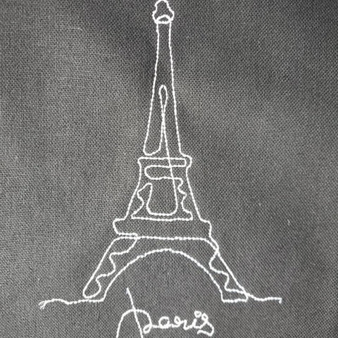 Eiffel Tower One line machine embroidery design, Paris Embroidery Embroidery/Applique DESIGNS Angie 