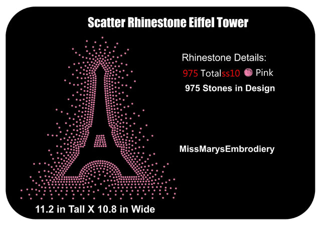 Eiffel Tower Scatter SVG MissMarysEmbroidery 