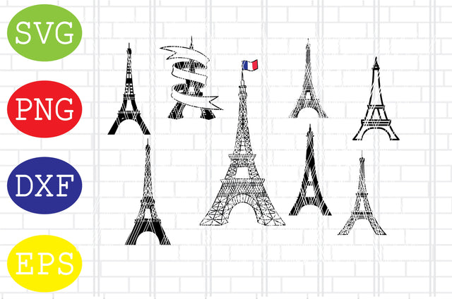 Eiffel Tower SVG, Eiffel Svg, Paris Svg, Eiffel Tower Clipart, Eiffel Tower Vector SVG DigitalSvgFiles 
