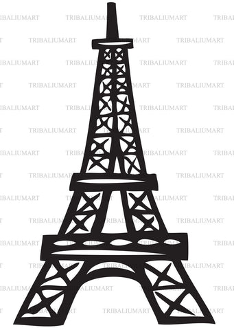 Eiffel Tower SVG TribaliumArtSF 