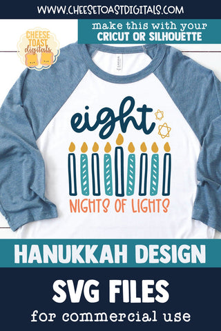 Eight Nights of Lights | Hanukkah SVG SVG Cheese Toast Digitals 