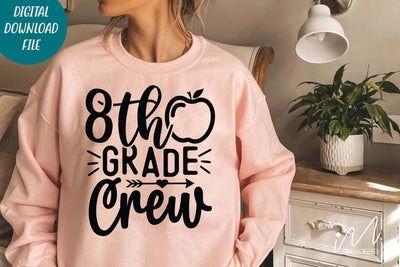 Eighth grade crew svg, Halloween t shirt svg, Eighth grade teacher svg, Eighth grade teacher group shirt, Teacher Shirt svg, Comfort Colors Retro Shirt svg SVG Isabella Machell 