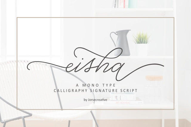Eisha Script Font Josrecreative 