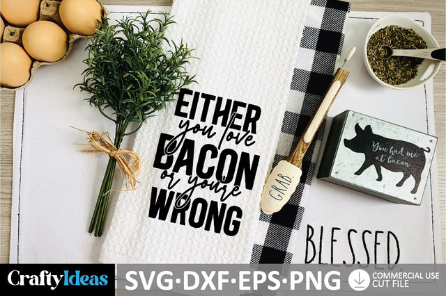 Either you love bacon or you're wrong SVG SVG md faruk hossain 
