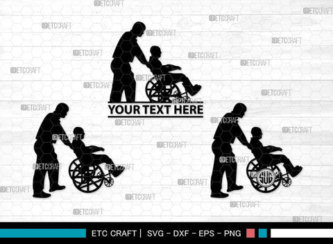 Elderly Care Monogram, Elderly Care Silhouette, Elderly Care SVG, Elderly Svg, Care Svg, Nurse Take Care Svg, SB00353 SVG ETC Craft 