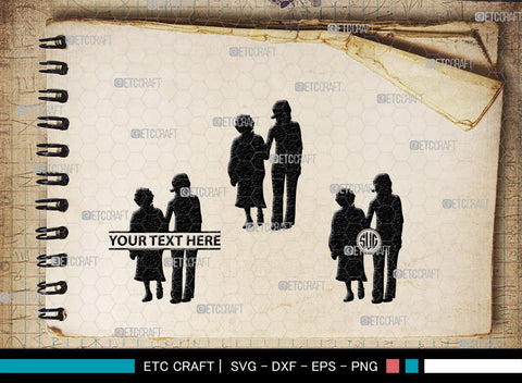 Elderly Care Monogram, Elderly Care Silhouette, Elderly Care SVG, Elderly Svg, Care Svg, Nurse Take Care Svg, SB00353 SVG ETC Craft 