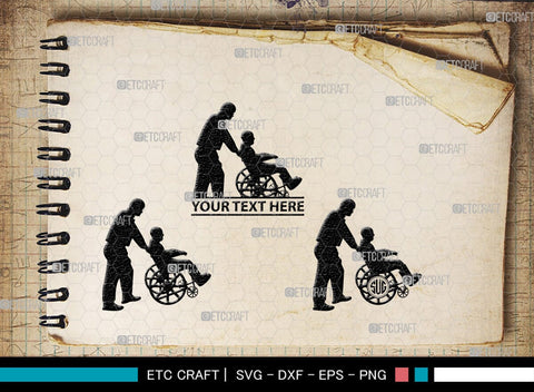 Elderly Care Monogram, Elderly Care Silhouette, Elderly Care SVG, Elderly Svg, Care Svg, Nurse Take Care Svg, SB00353 SVG ETC Craft 