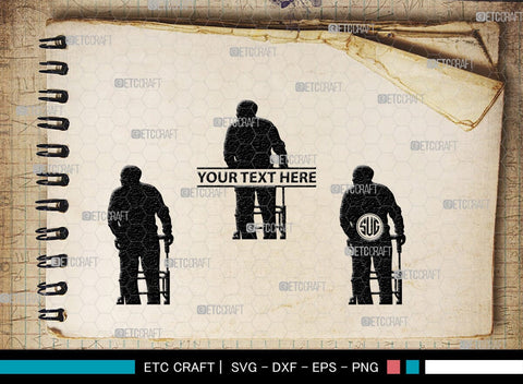 Elderly Care Monogram, Elderly Care Silhouette, Elderly Care SVG, Elderly Svg, Care Svg, Nurse Take Care Svg, SB00353 SVG ETC Craft 