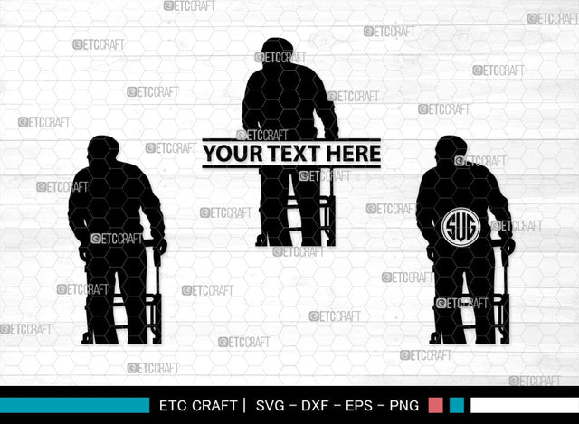 Elderly Care Monogram, Elderly Care Silhouette, Elderly Care SVG, Elderly Svg, Care Svg, Nurse Take Care Svg, SB00353 SVG ETC Craft 