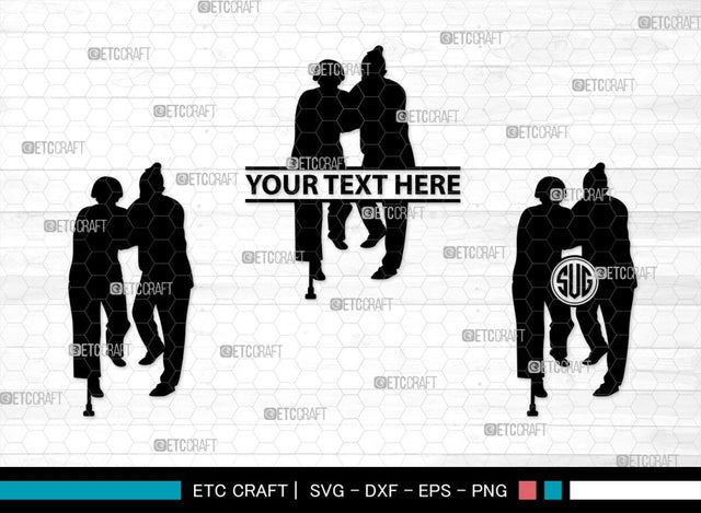 Elderly Care Monogram, Elderly Care Silhouette, Elderly Care SVG, Elderly Svg, Care Svg, Nurse Take Care Svg, SB00353 SVG ETC Craft 