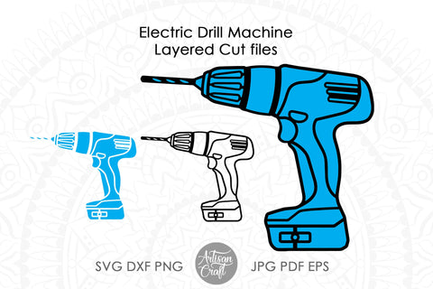 Electric Drill SVG, Hand Drill SVG file, layer SVG SVG Artisan Craft SVG 