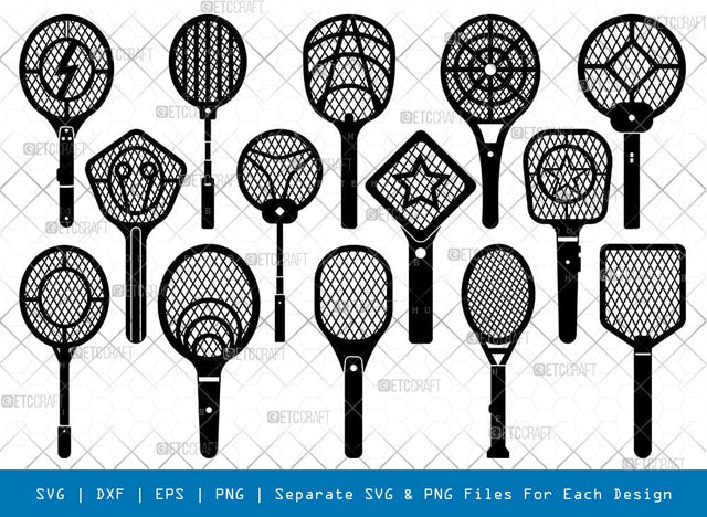 Electric Fly Swatter Silhouette, Electric Fly Swatter SVG, Zapper Racket Svg, Mosquito Killer Svg, Electric Fly Swatter Bundle, SB00941 SVG ETC Craft 
