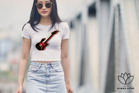 Electric Guitar Svg Png - Retro Rock Music Design Sublimation SVG Karma Genie Graphics 