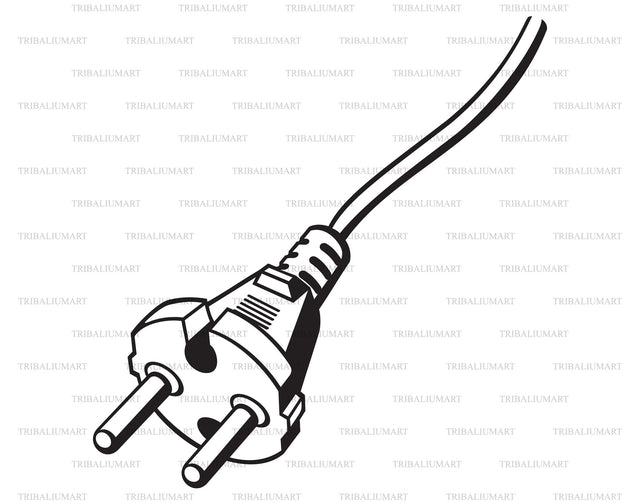 Electric plug SVG TribaliumArtSF 