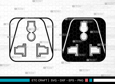 Electrical Socket SVG, Electrical Socket SVG, Electrical Plug Svg, Power Socket Svg, Electrical Socket SVG ETC Craft 