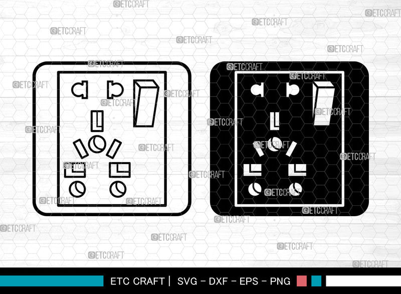 Electrical Socket SVG, Electrical Socket SVG, Electrical Plug Svg, Power Socket Svg, Electrical Socket SVG ETC Craft 