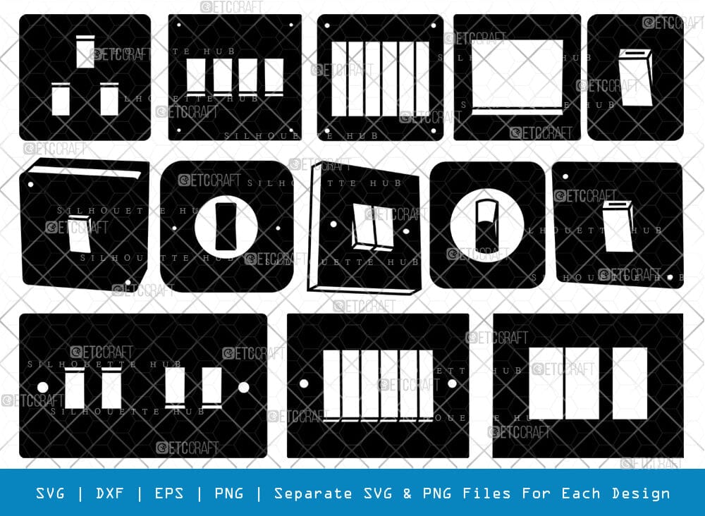 Electrical Switch SVG, Switch Silhouette, On And Off Switch Svg ...