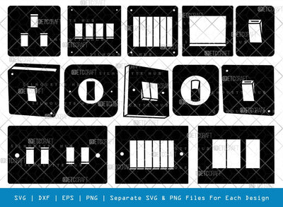 Electrical Switch SVG, Switch Silhouette, On And Off Switch Svg, Electric Switch Bundle, SB00792 SVG ETC Craft 