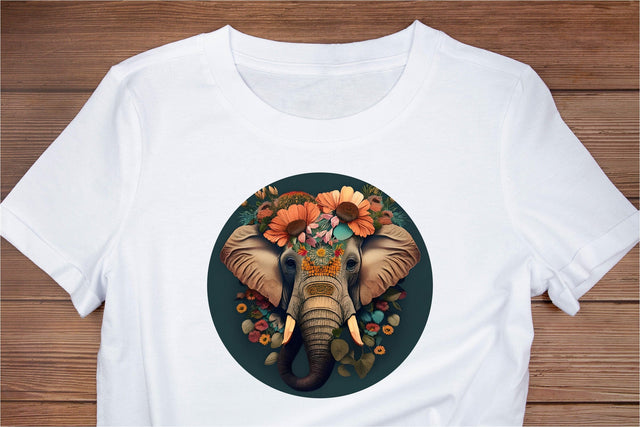 Elefant T-Shirt Sublimation. Tshirt Design PNG Sublimation Olga Terlyanskaya 