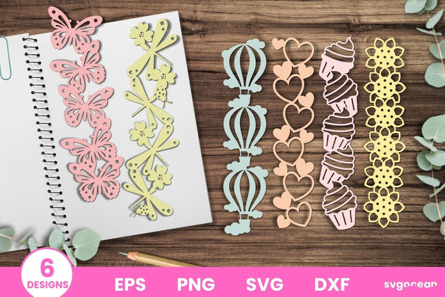 Elegant Bookmark SVG Bundle | Papercut | Cute Bookmark SVG SvgOcean 