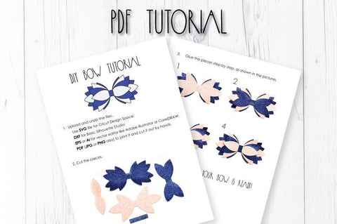 Elegant bow template SVG ArtiCuties 