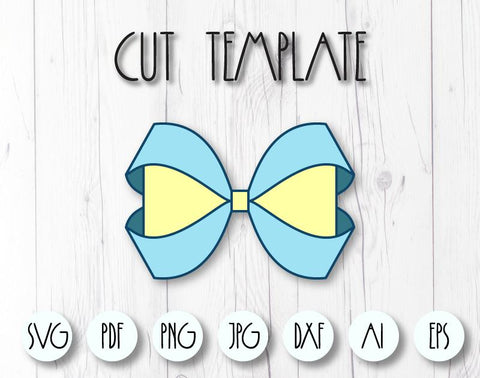 Elegant bow template SVG ArtiCuties 