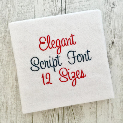 Elegant Embroidery Fonts Machine PES Monogram BX Designs - Elegant Machine Embroidery Fonts - 12 Sizes - BX Format Included Font My Sew Cute Boutique 
