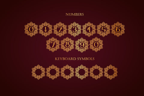 Elegant Mandala Monogram Font Font Dm Letter Studio 