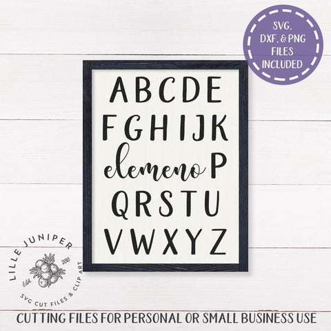 Elemeno P SVG | Nursery SVG | Alphabet Sign Design SVG LilleJuniper 
